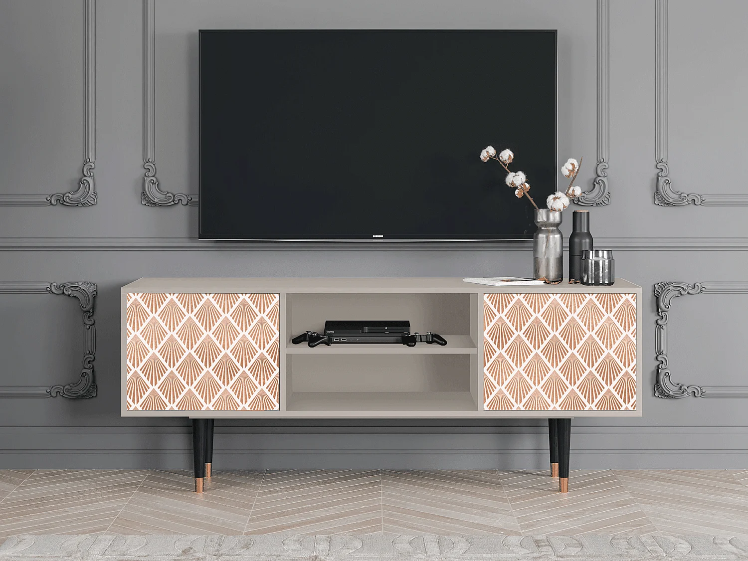 TV-Möbel - 170х69х48 cm - T2 - Pastel Sunrise, Sand