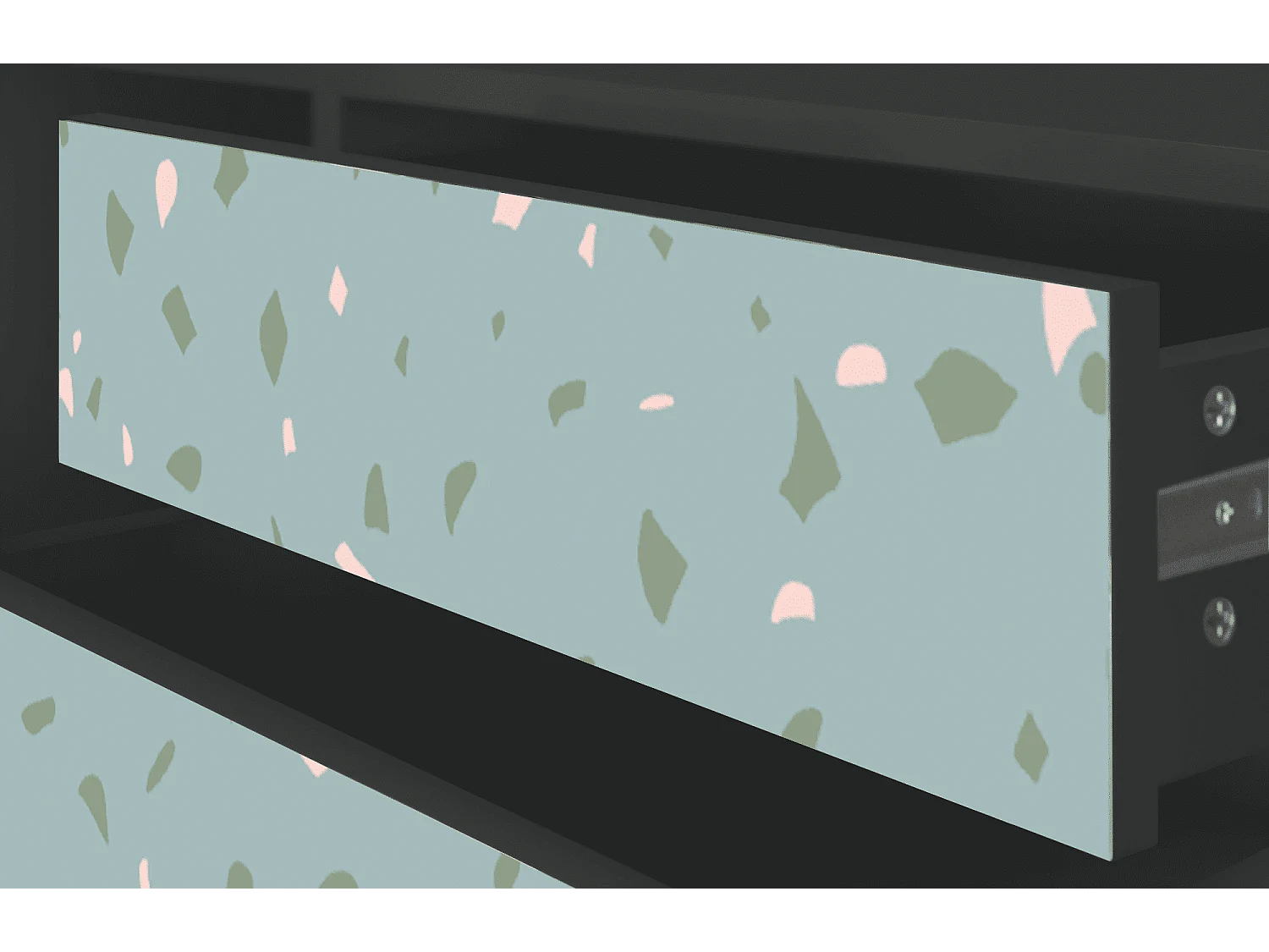 Szafka RTV - 170х59х48 cm - T4 - Blue Drops, Antracyt