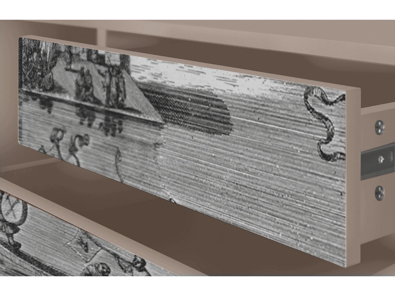 Mobile TV - 170х59х48 cm - T4 - Saint Martin, Latte