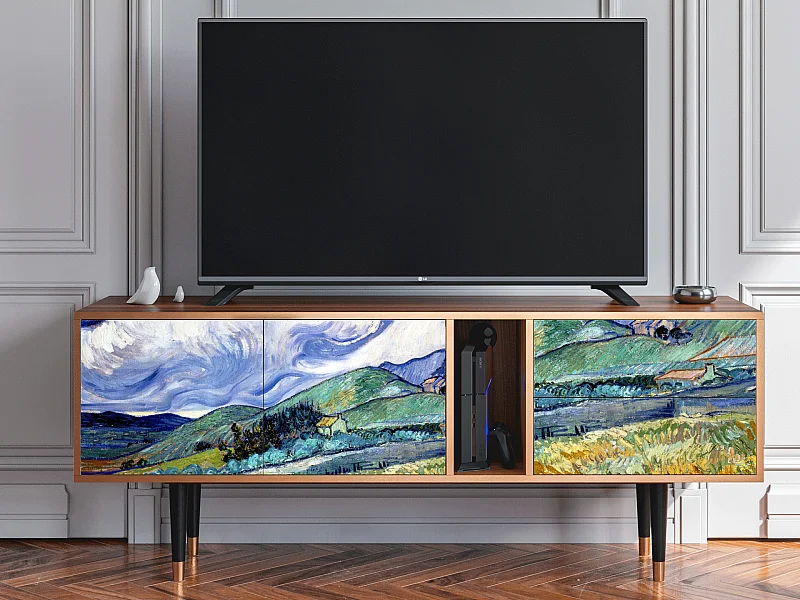 Szafka RTV - 170х69х48 cm - T1 - Landscape, Orzech
