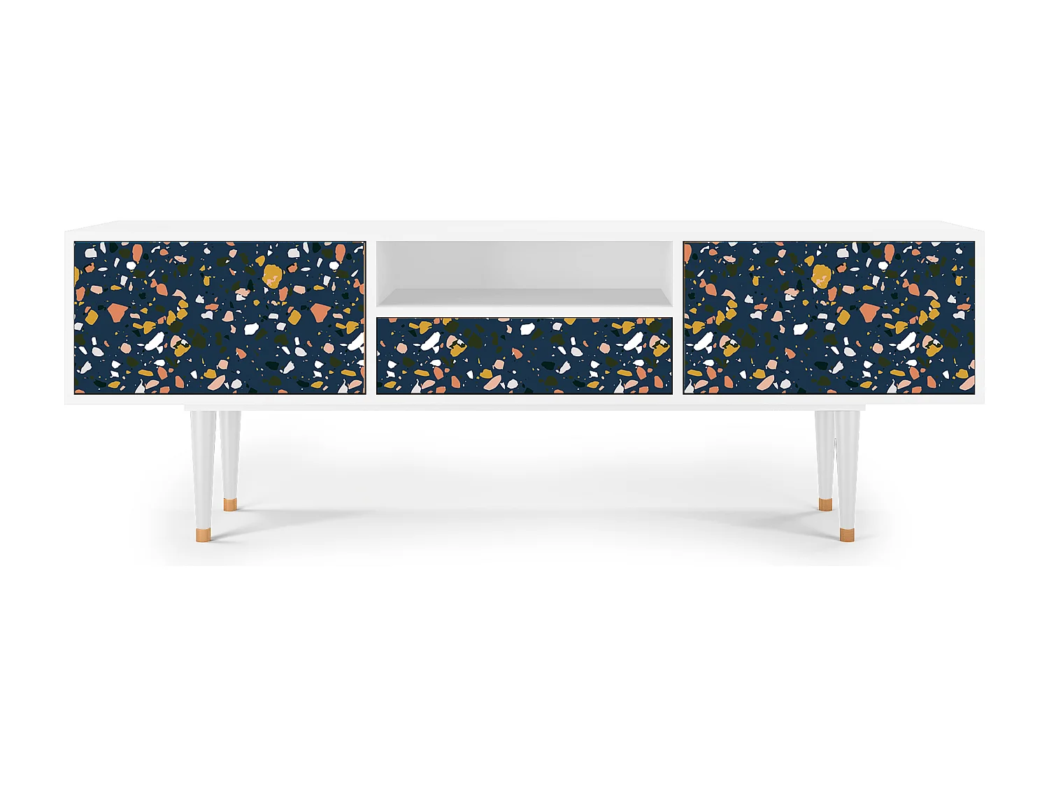 Meuble TV - 170х59х41 cm - T6 - Night Sky Langhterns, Blanc