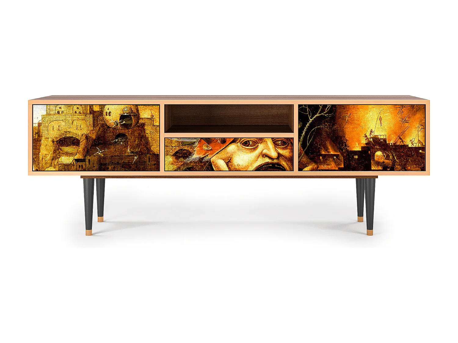 TV-Möbel - 170х59х41 cm - T6 - Christ in Limbo, Walnuss