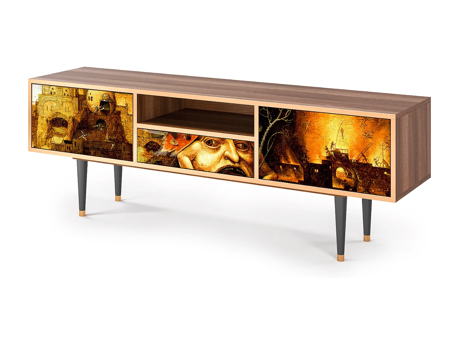 TV-Möbel - 170х59х41 cm - T6 - Christ in Limbo, Walnuss