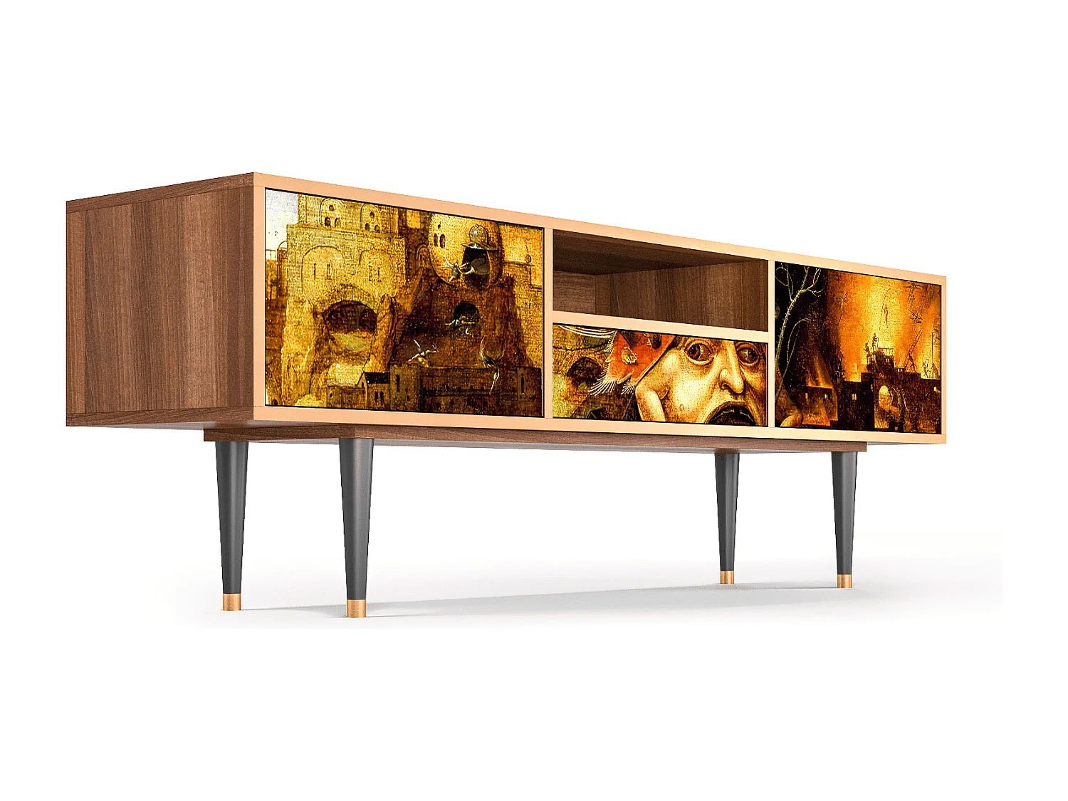 TV-Möbel - 170х59х41 cm - T6 - Christ in Limbo, Walnuss