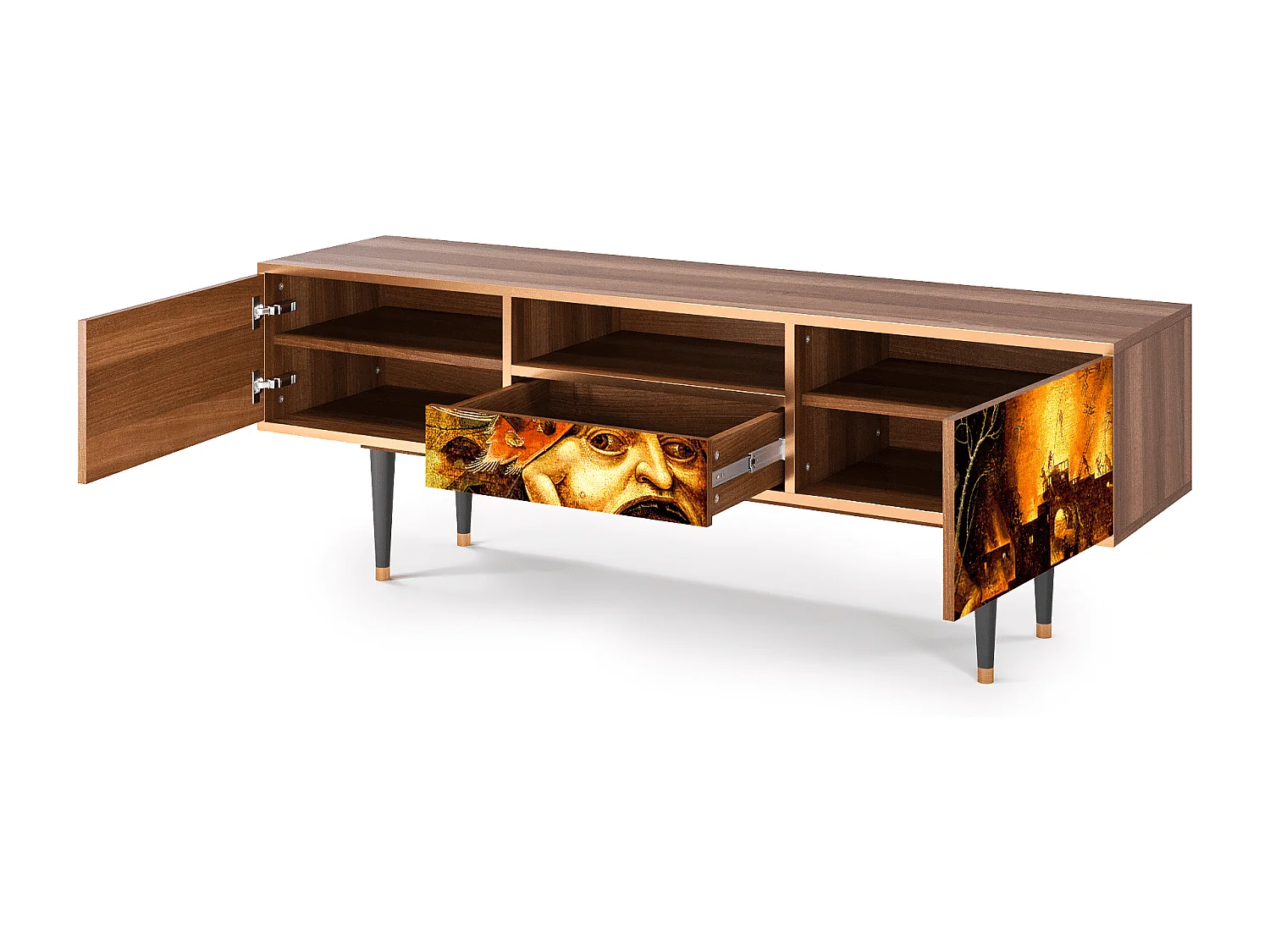 TV-meubel - 170х59х41 cm - T6 - Christ in Limbo, Walnoot