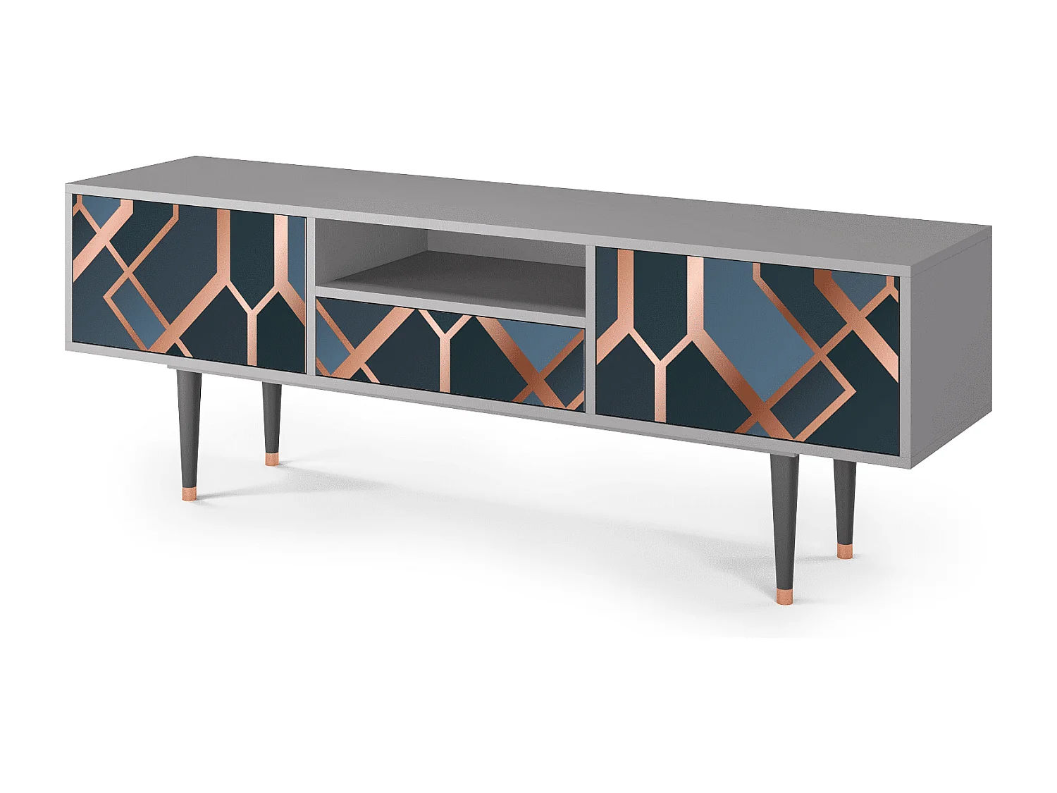 Mueble de TV - 170х59х41 cm - T6 - Ashy 1920', Cinza