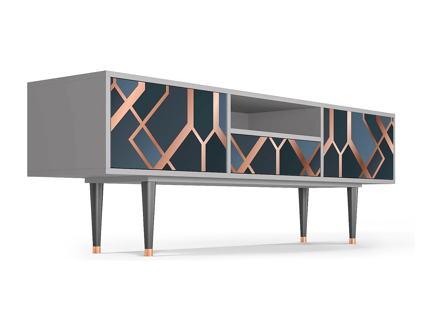 Mueble de TV - 170х59х41 cm - T6 - Ashy 1920', Cinza