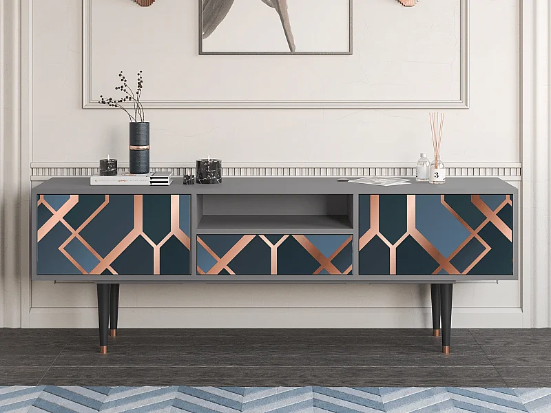 TV-meubel - 170х59х41 cm - T6 - Ashy 1920', Grijs