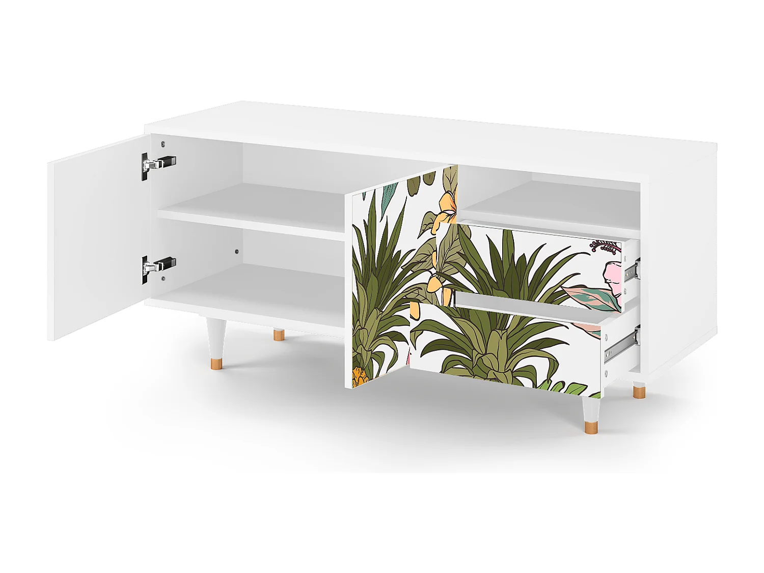 TV-Möbel - 125х56х41 cm - T7 - Estival Fruit, Weiß