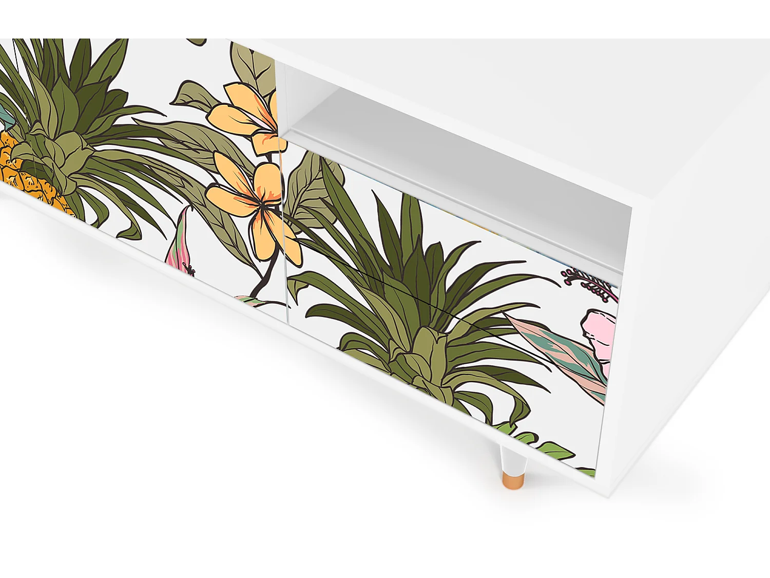 TV-Möbel - 125х56х41 cm - T7 - Estival Fruit, Weiß