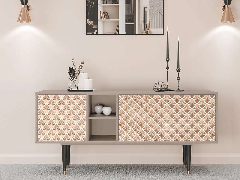 Meuble TV - 150х69х41 cm - T5 - Pastel Sunrise, Latte