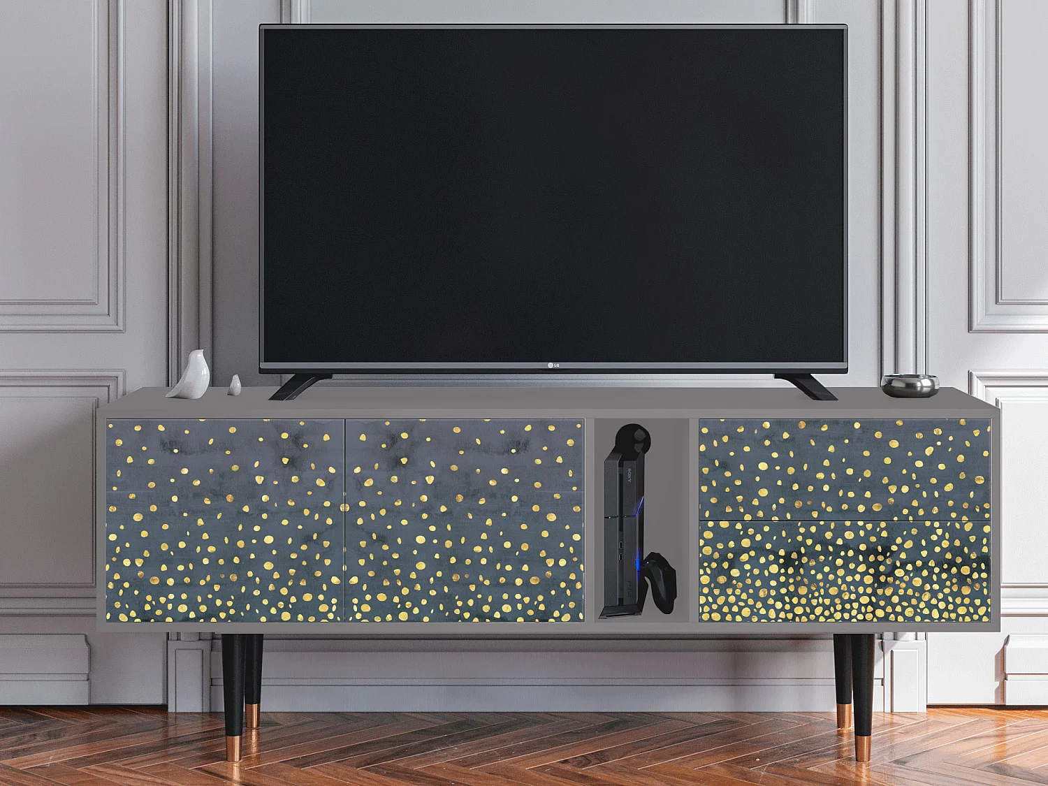 TV-Möbel - 170х69х48 cm - T1 - Foggy Lights, Grau