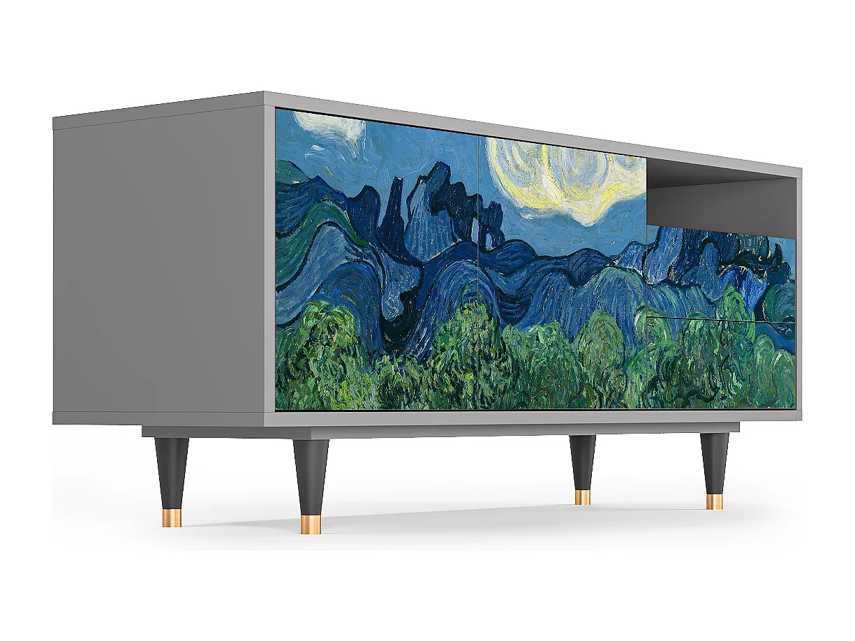 Mueble de TV - 125х56х41 cm - T7 - The Oil Trees, Gris