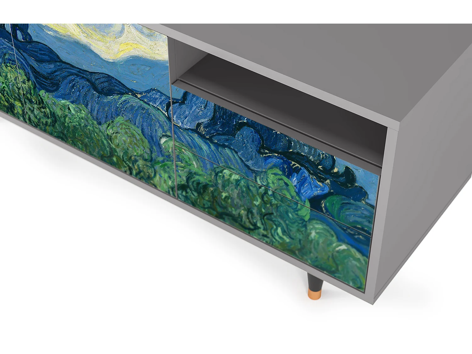 Mueble de TV - 125х56х41 cm - T7 - The Oil Trees, Gris