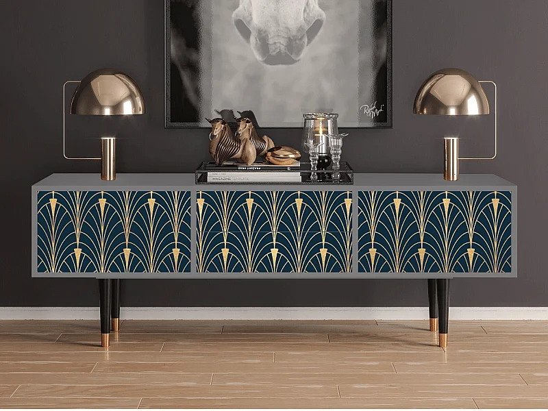 Meuble TV - 170х59х48 cm - T4 - Flower of the Nile, Gris