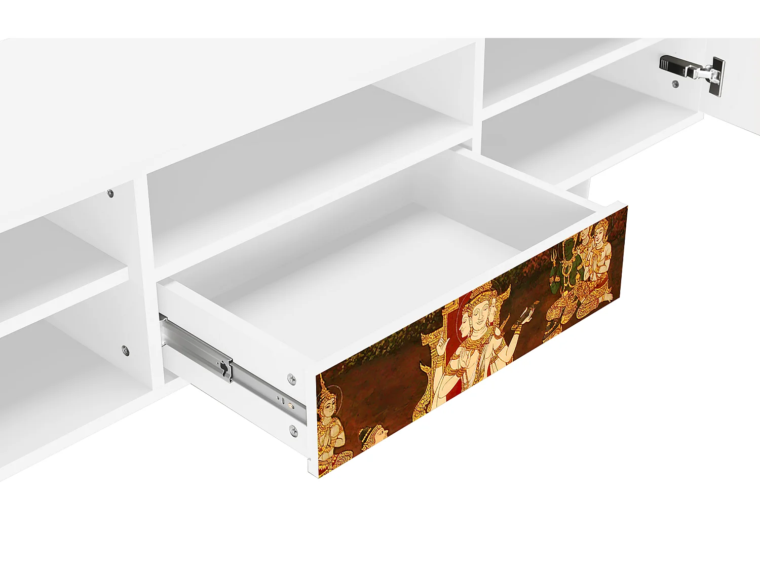 Meuble TV - 170х59х41 cm - T6 - Malyavan, Blanc