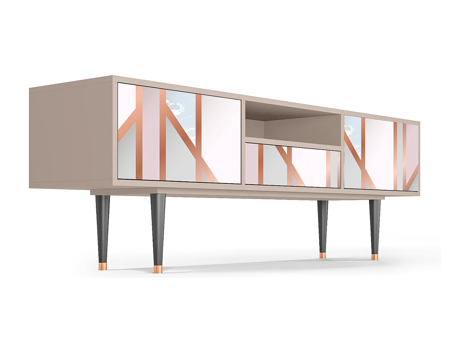 Meuble TV - 170х59х41 cm - T6 - Champagne Story, Latte