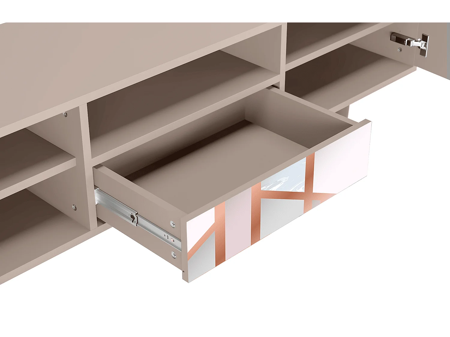Meuble TV - 170х59х41 cm - T6 - Champagne Story, Latte