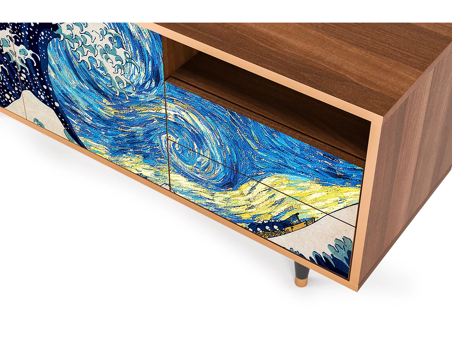 TV-Möbel - 125х56х41 cm - T7 - Great Wave, Walnuss