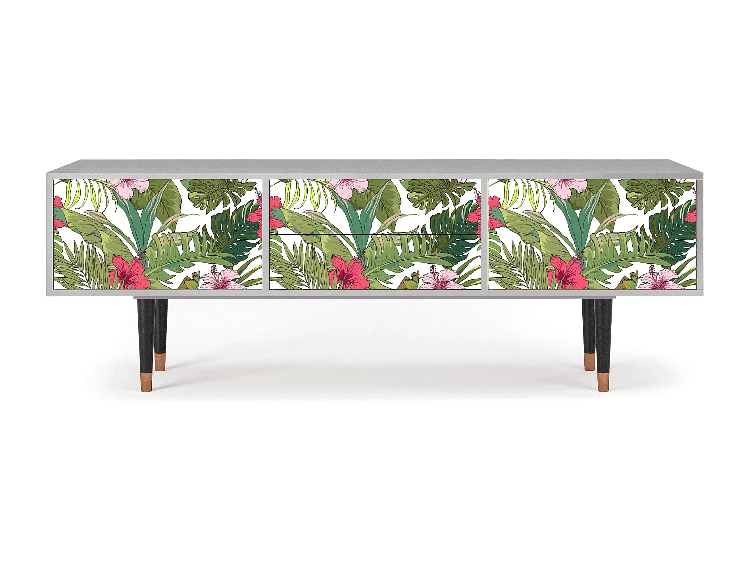 Mobile TV - 170х59х48 cm - T4 - Verdant Tropics, Grigio