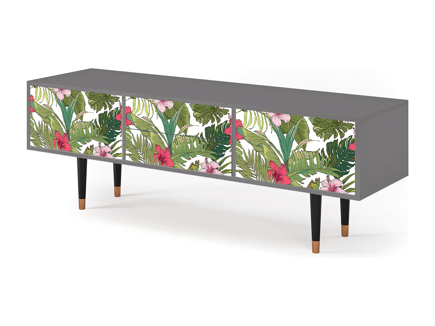 Mobile TV - 170х59х48 cm - T4 - Verdant Tropics, Grigio