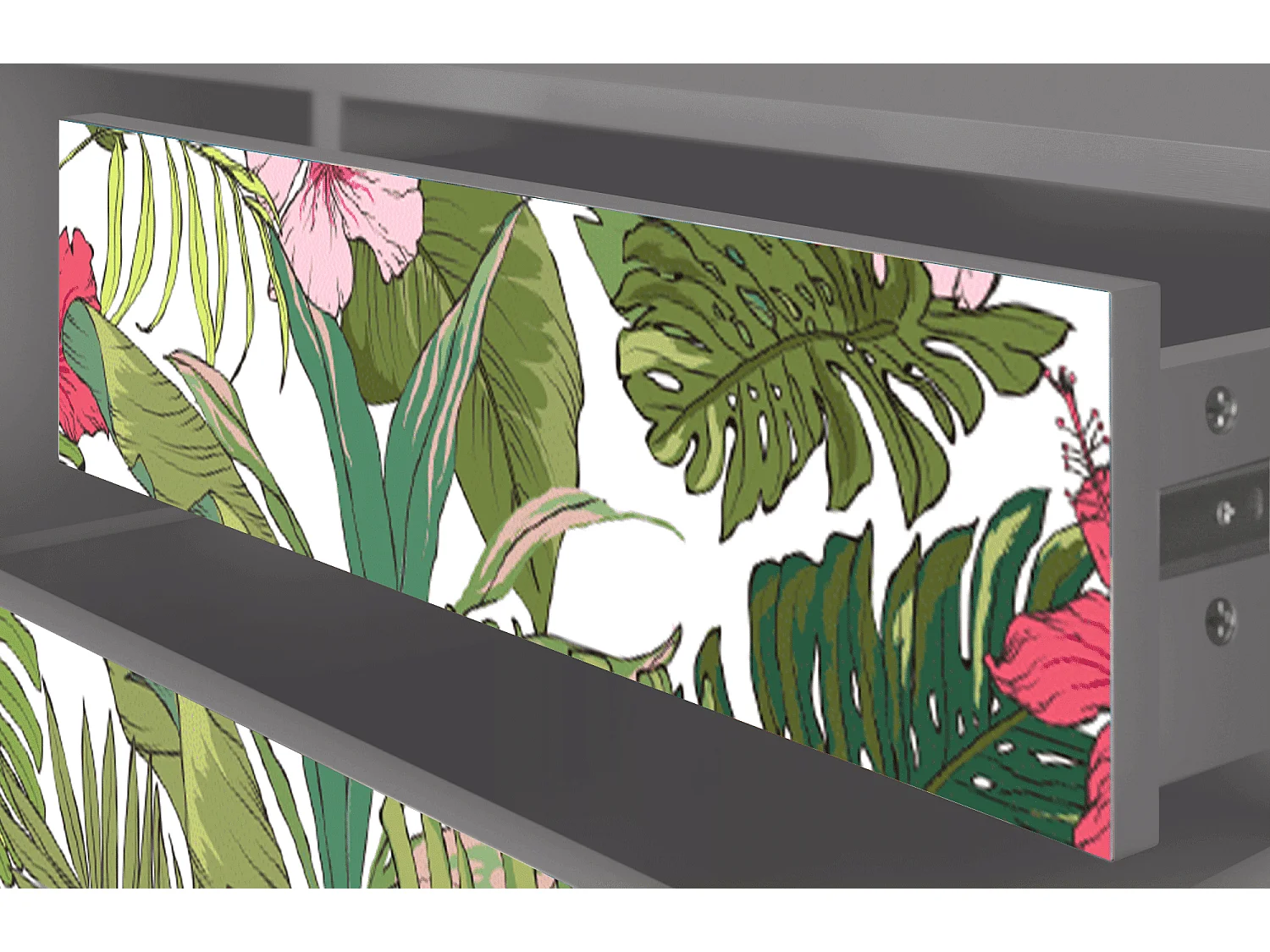 Mobile TV - 170х59х48 cm - T4 - Verdant Tropics, Grigio