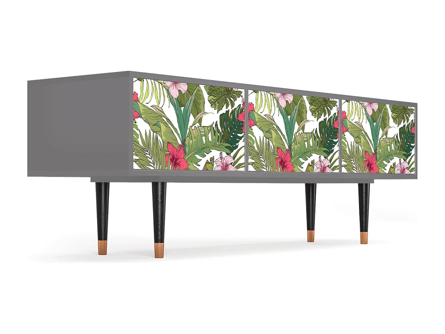 Meuble TV - 170х59х48 cm - T4 - Verdant Tropics, Gris