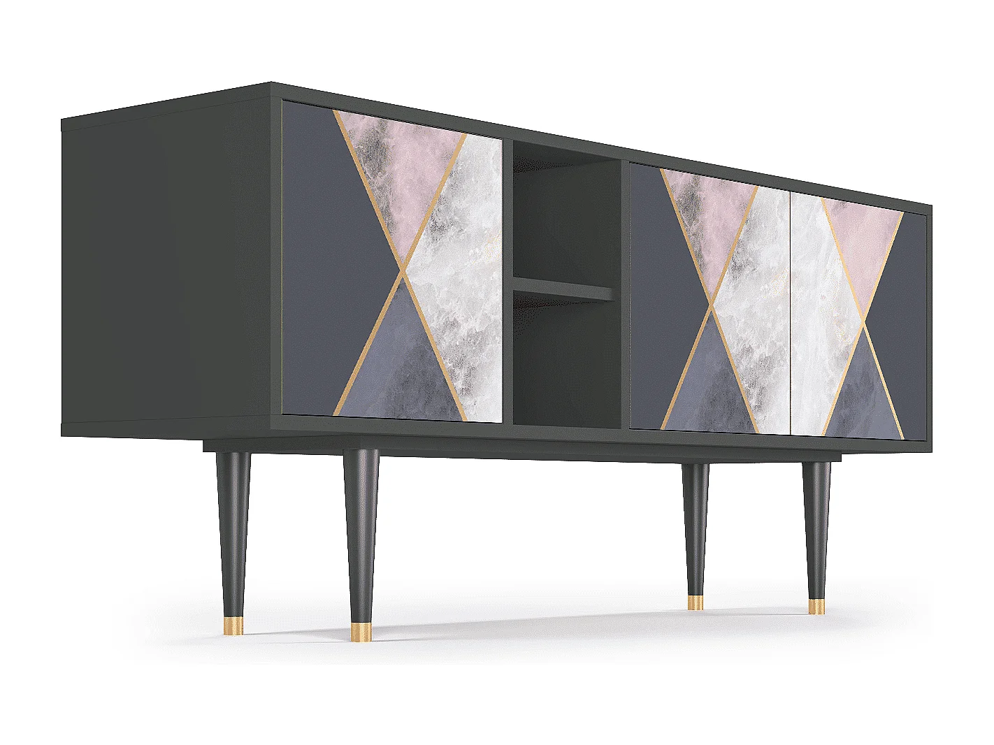 Meuble TV - 150х69х41 cm - T5 - Ideal Harmony, Anthracite