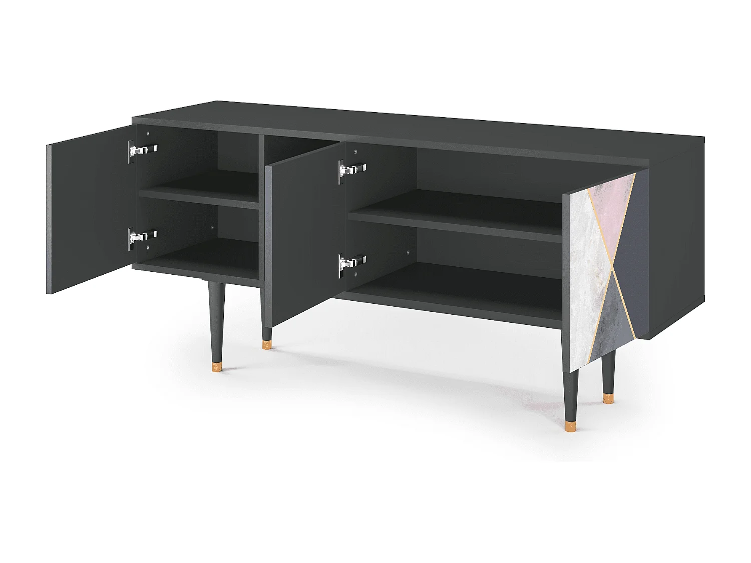 Meuble TV - 150х69х41 cm - T5 - Ideal Harmony, Anthracite