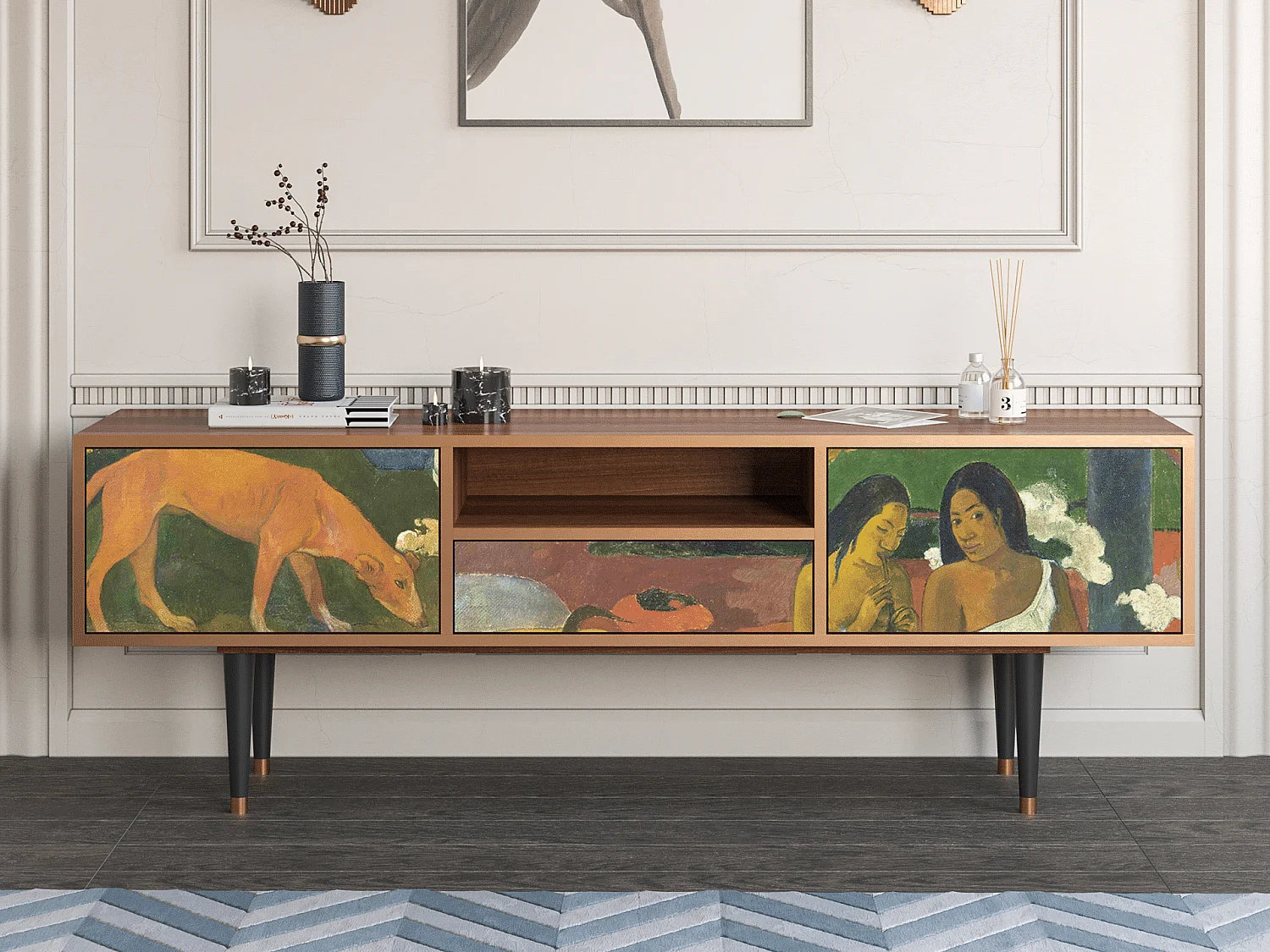 Szafka RTV - 170х59х41 cm - T6 - Arearea , Orzech