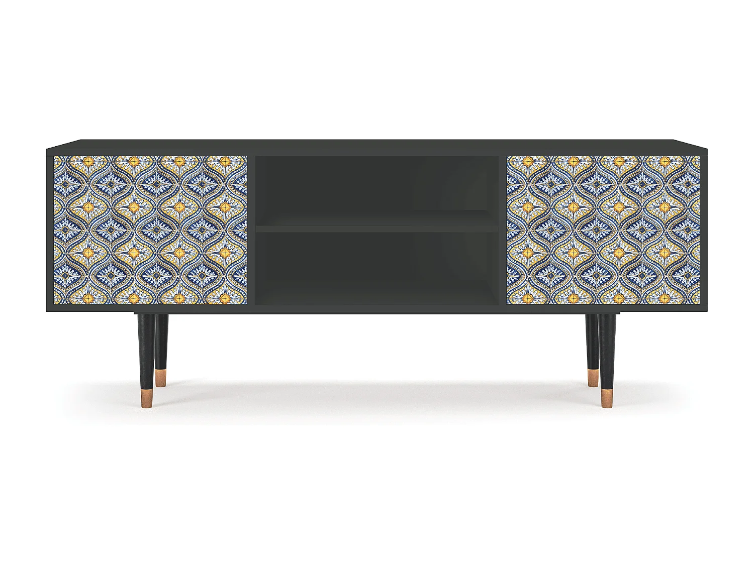 Mobile TV - 170х69х48 cm - T2 - Illusory Pattern, Antracite