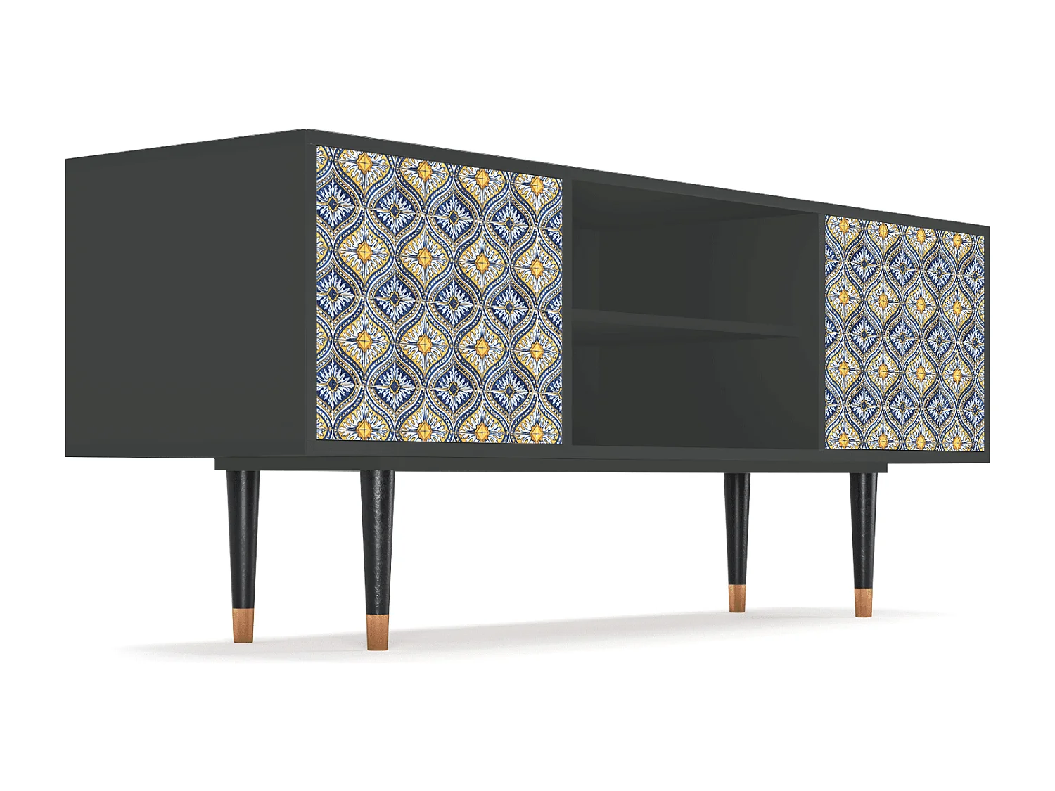 Mobile TV - 170х69х48 cm - T2 - Illusory Pattern, Antracite