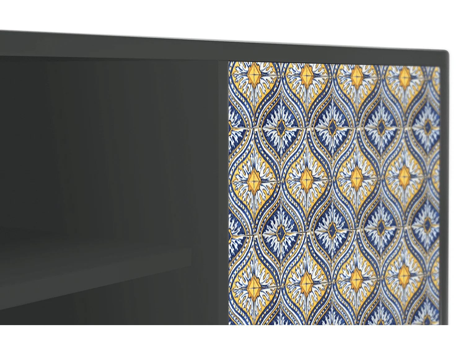 Mobile TV - 170х69х48 cm - T2 - Illusory Pattern, Antracite