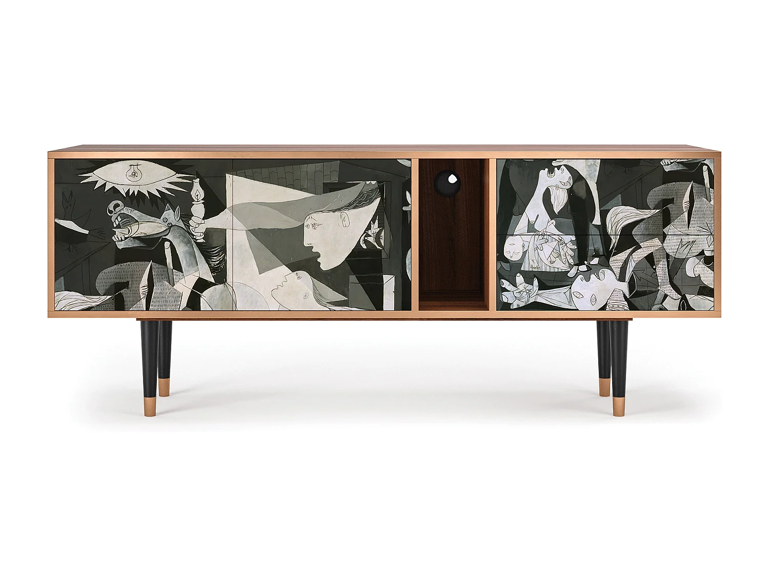 TV-Möbel - 170х69х48 cm - T1 - Guernica by Picasso, Walnuss