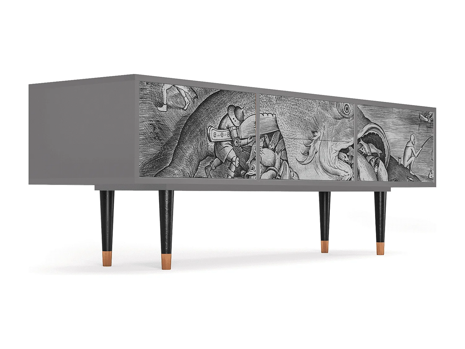 Meuble TV - 170х59х48 cm - T4 - Big Fish Eat Little, Gris