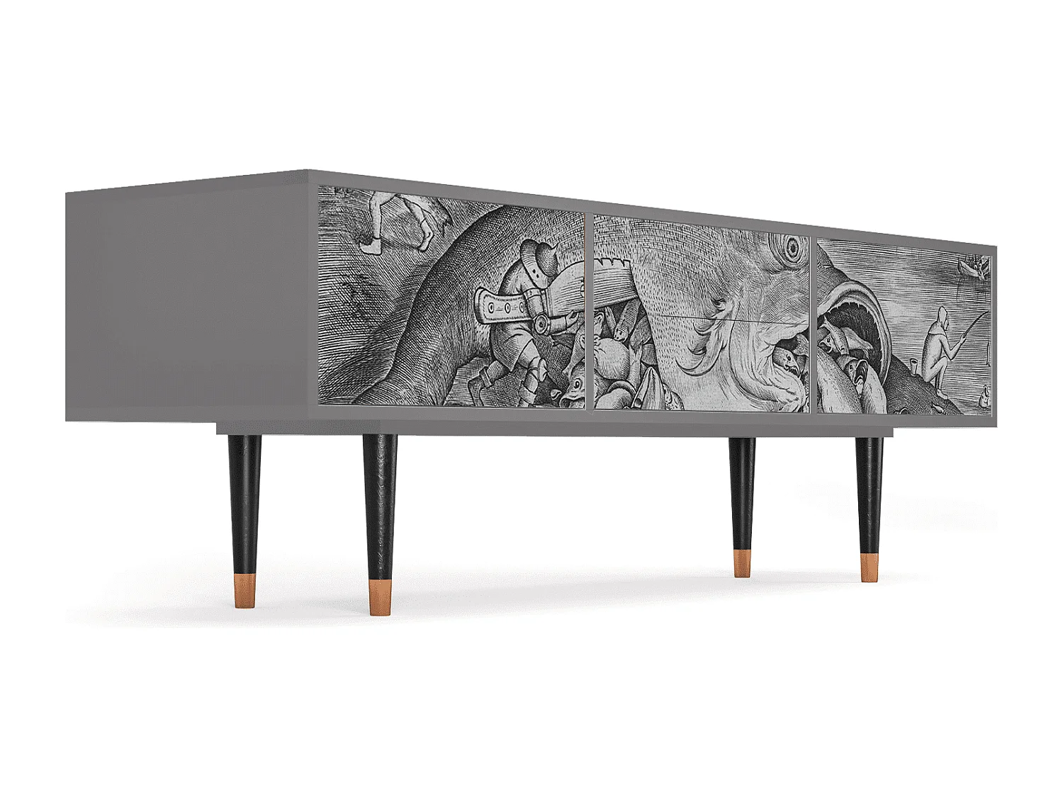 Meuble TV - 170х59х48 cm - T4 - Big Fish Eat Little, Gris