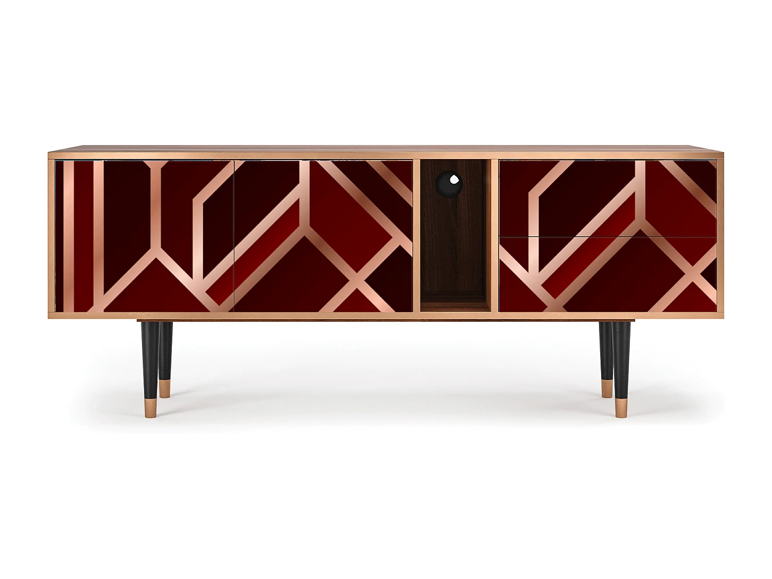 TV-Möbel - 170х69х48 cm - T1 - Velvet 1920's, Walnuss