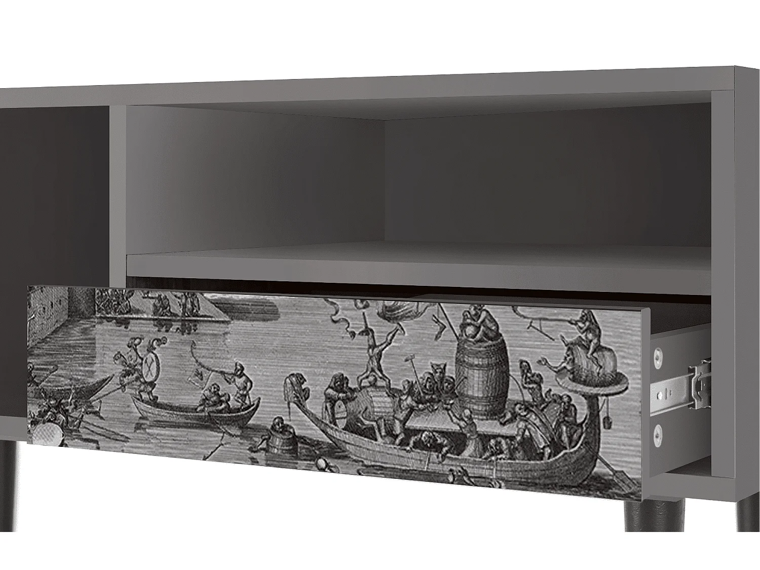 Mobile TV - 115х59х48 cm - T3 - Saint Martin, Grigio