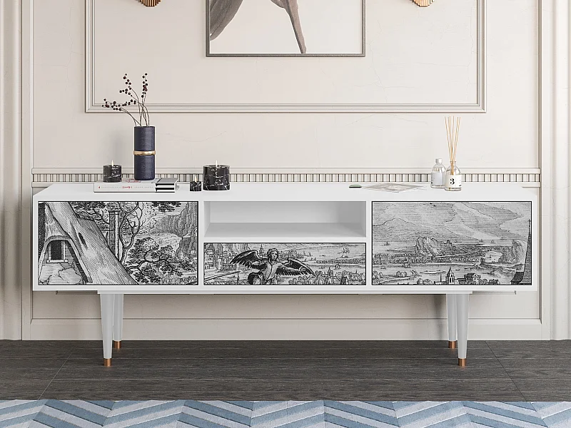 TV-meubel - 170х59х41 cm - T6 - Departure, Wit