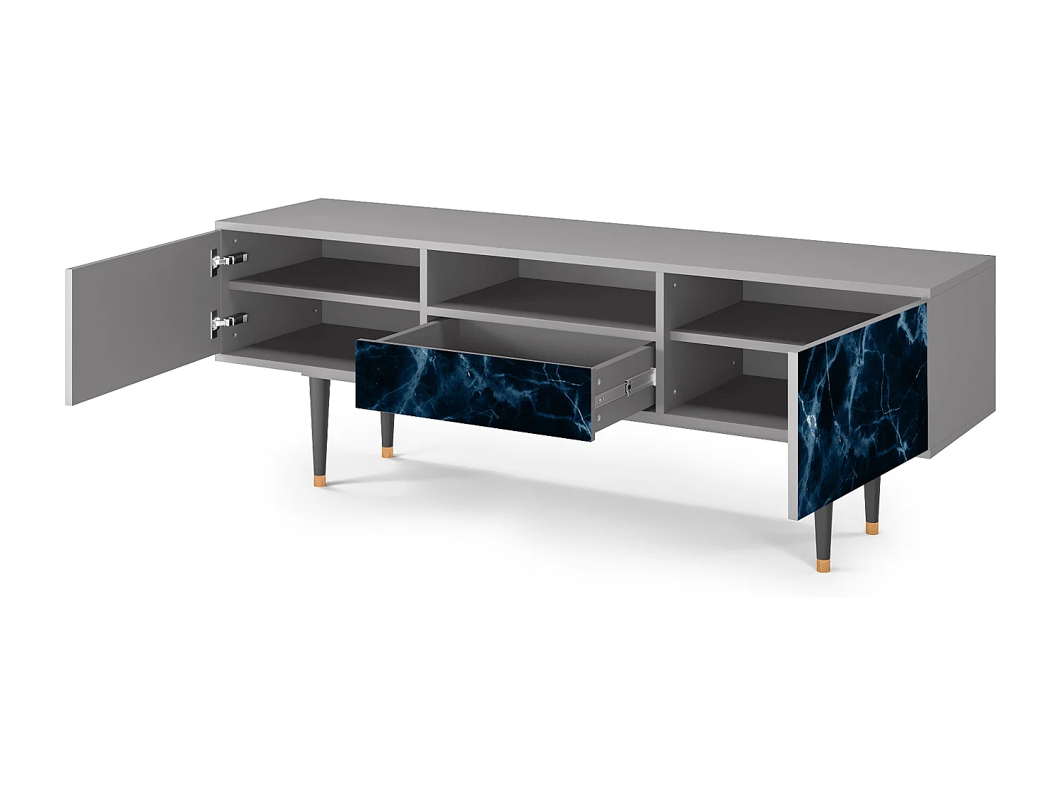 Meuble TV - 170х59х41 cm - T6 - Deep Ocean, Gris