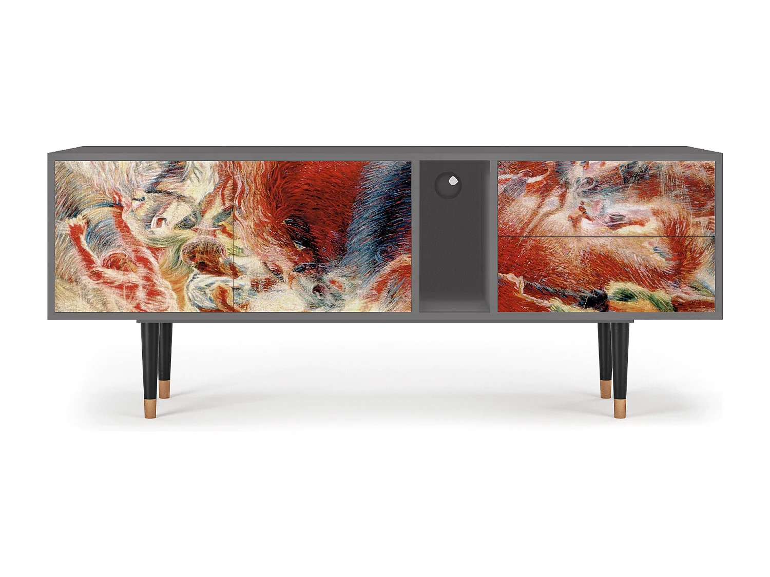 Meuble TV - 170х69х48 cm - T1 - The City Rises, Gris