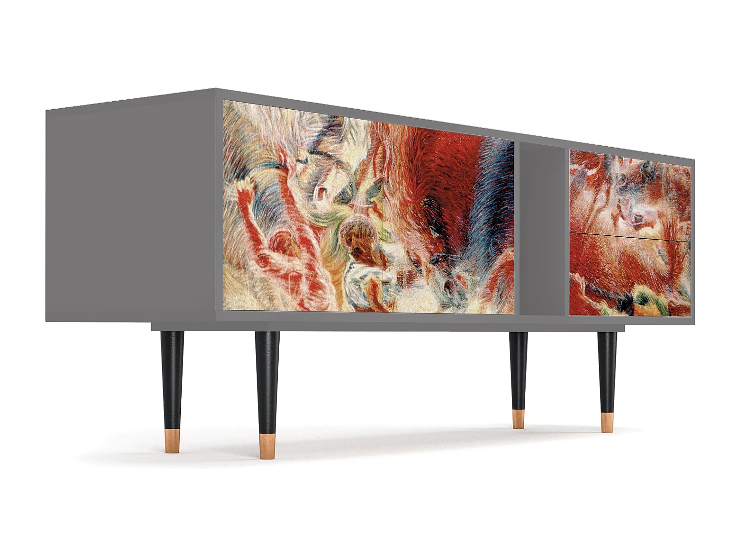 Meuble TV - 170х69х48 cm - T1 - The City Rises, Gris