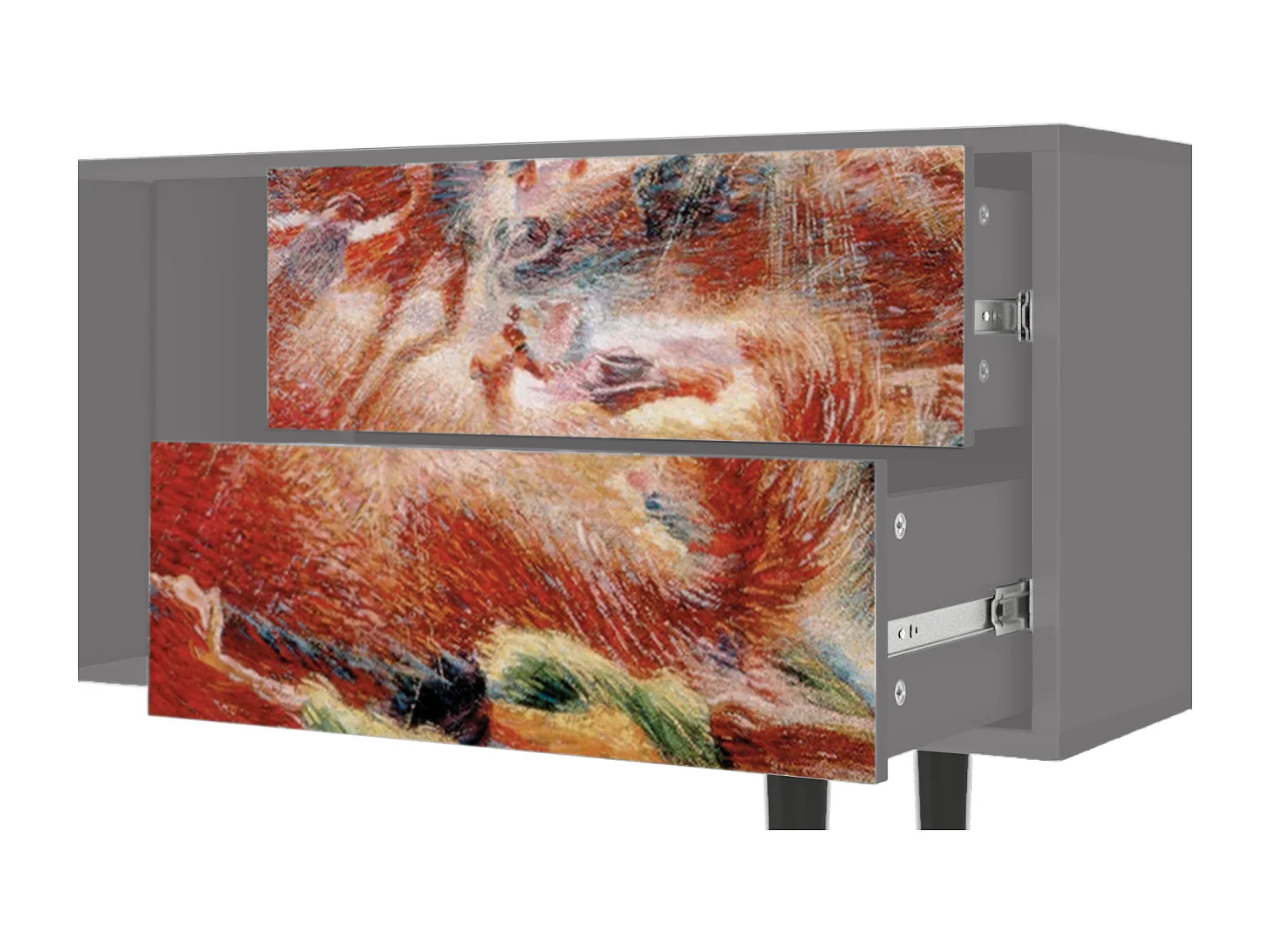 Meuble TV - 170х69х48 cm - T1 - The City Rises, Gris