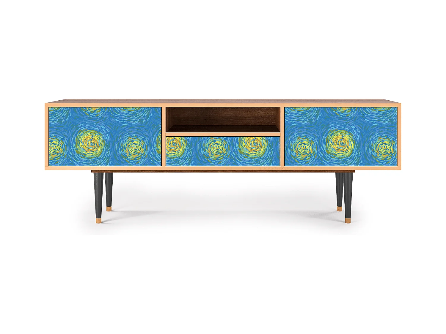 TV-Möbel - 170х59х41 cm - T6 - Van Gogh Lights, Walnuss