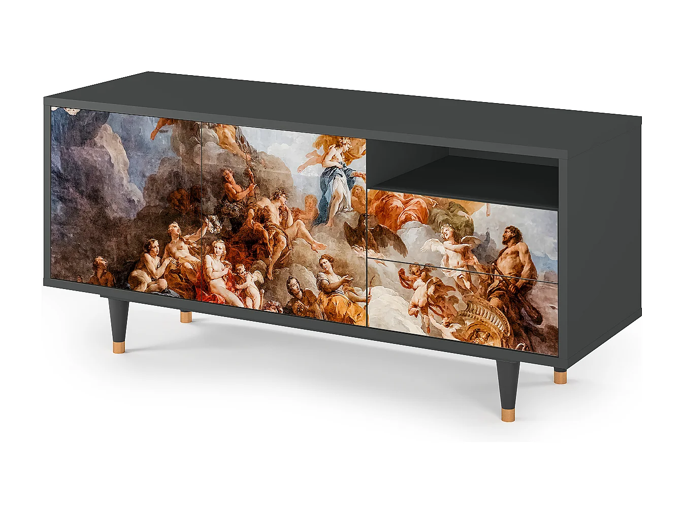 Meuble TV - 125х56х41 cm - T7 - Versailles, Anthracite
