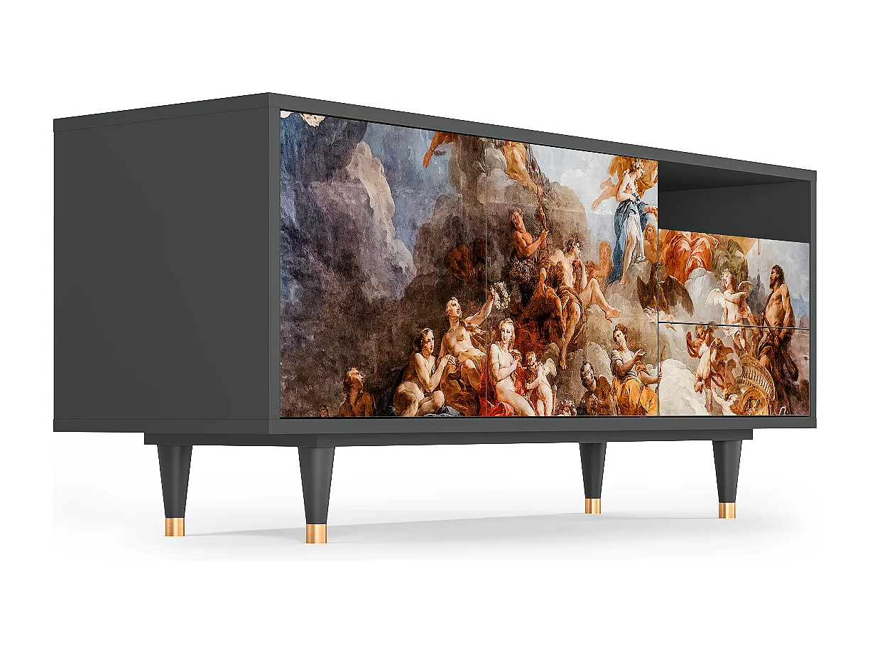 Mueble de TV - 125х56х41 cm - T7 - Versailles, Antracite
