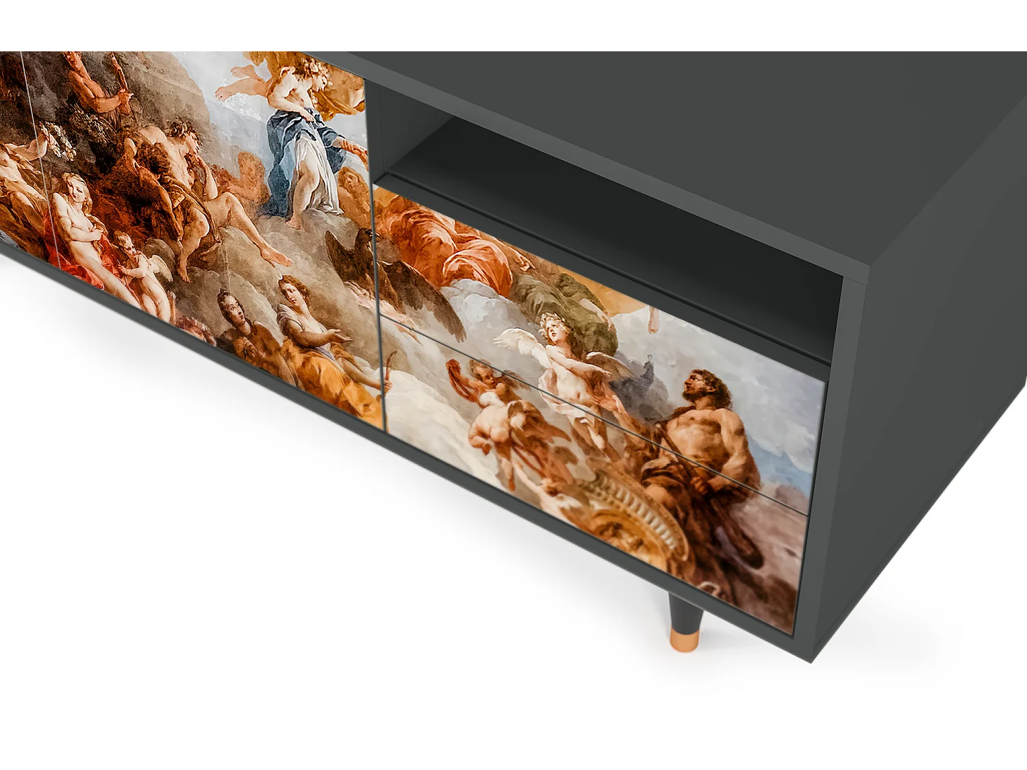 Mueble de TV - 125х56х41 cm - T7 - Versailles, Antracite