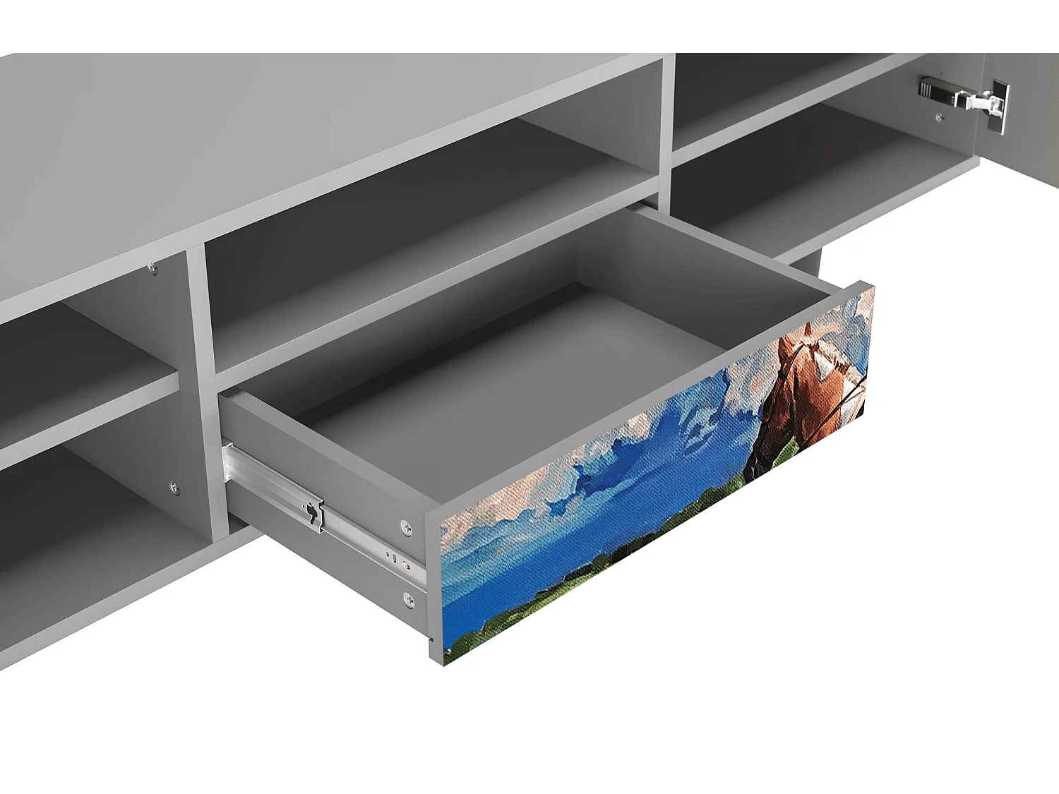 Mobile TV - 170х59х41 cm - T6 - Thunderheads by Dean, Grigio