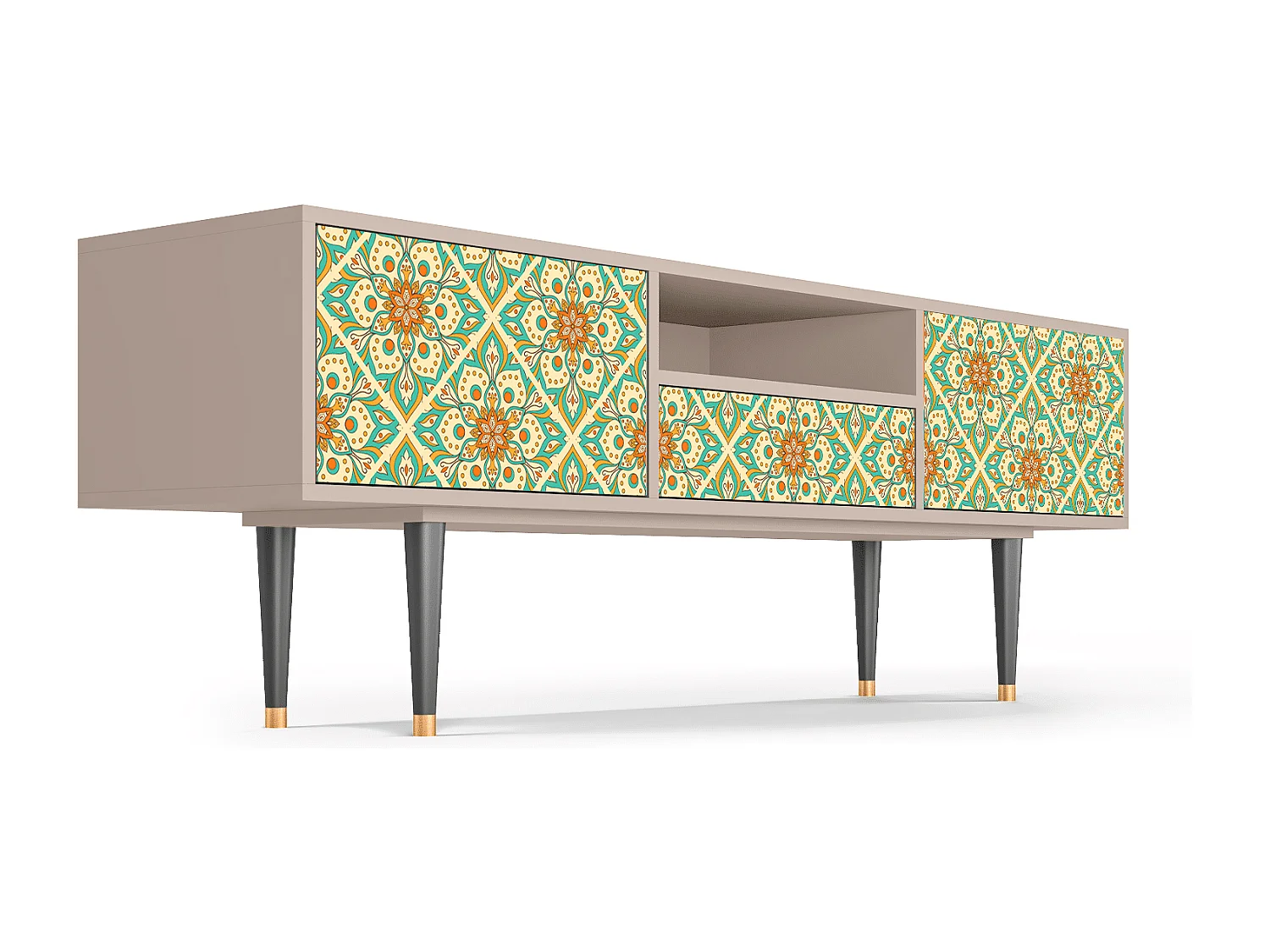 TV-meubel - 170х59х41 cm - T6 - Hindu Daisy, Latte