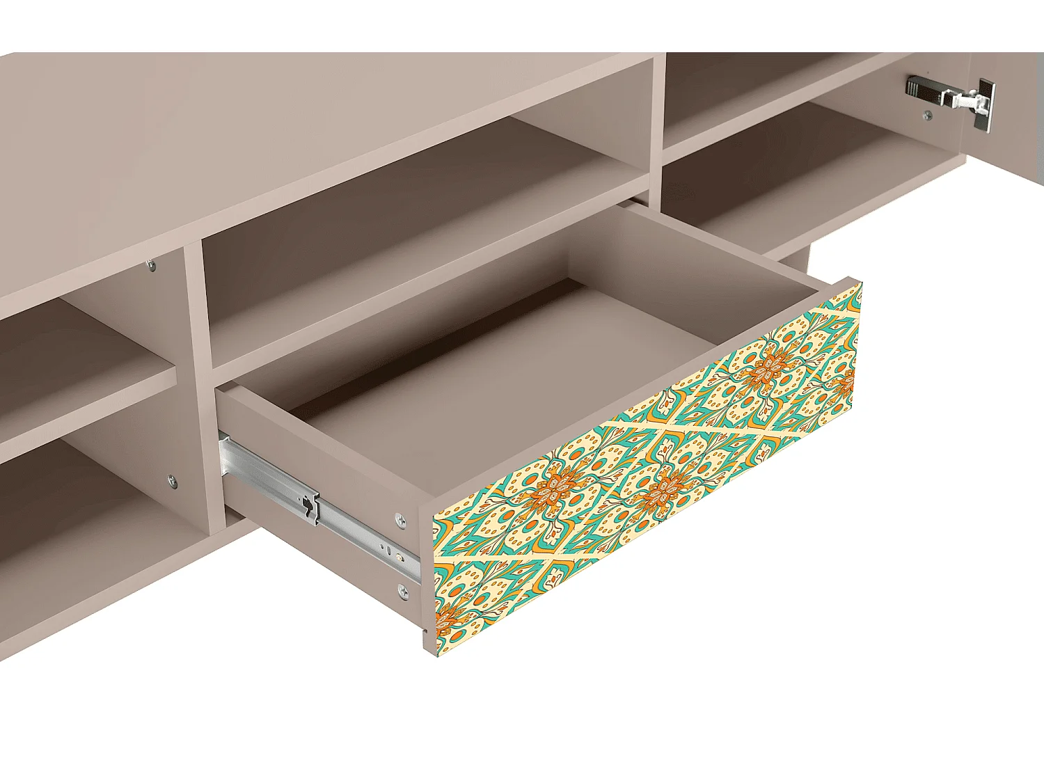 TV-meubel - 170х59х41 cm - T6 - Hindu Daisy, Latte
